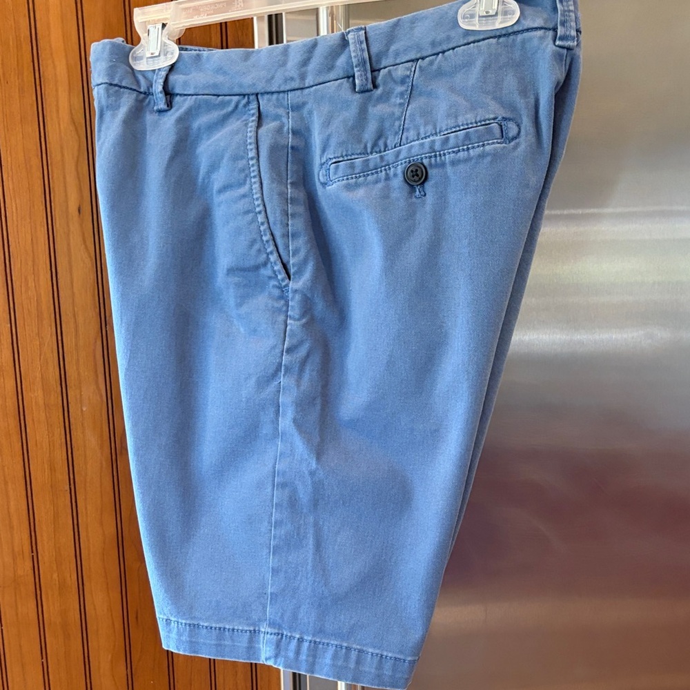 Izod Light Blue Flat Front Cotton Chino Shorts